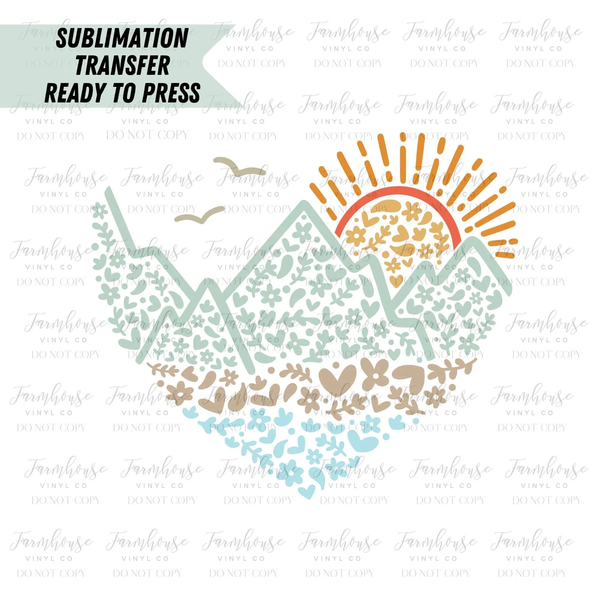 Adventure Awaits Mountain Hiking - NP Park Souvenir - Ready-to-Press Sublimation Transfers