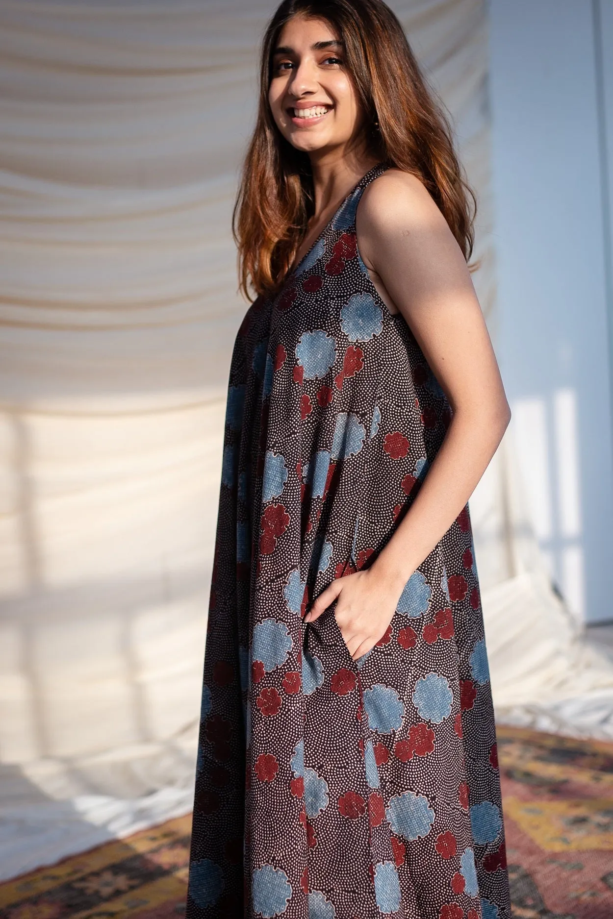Ajrakh-Print Antara Cotton Dress