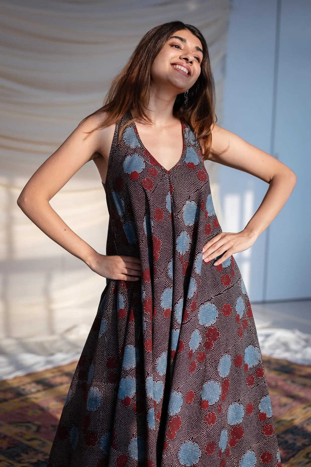 Ajrakh-Print Antara Cotton Dress