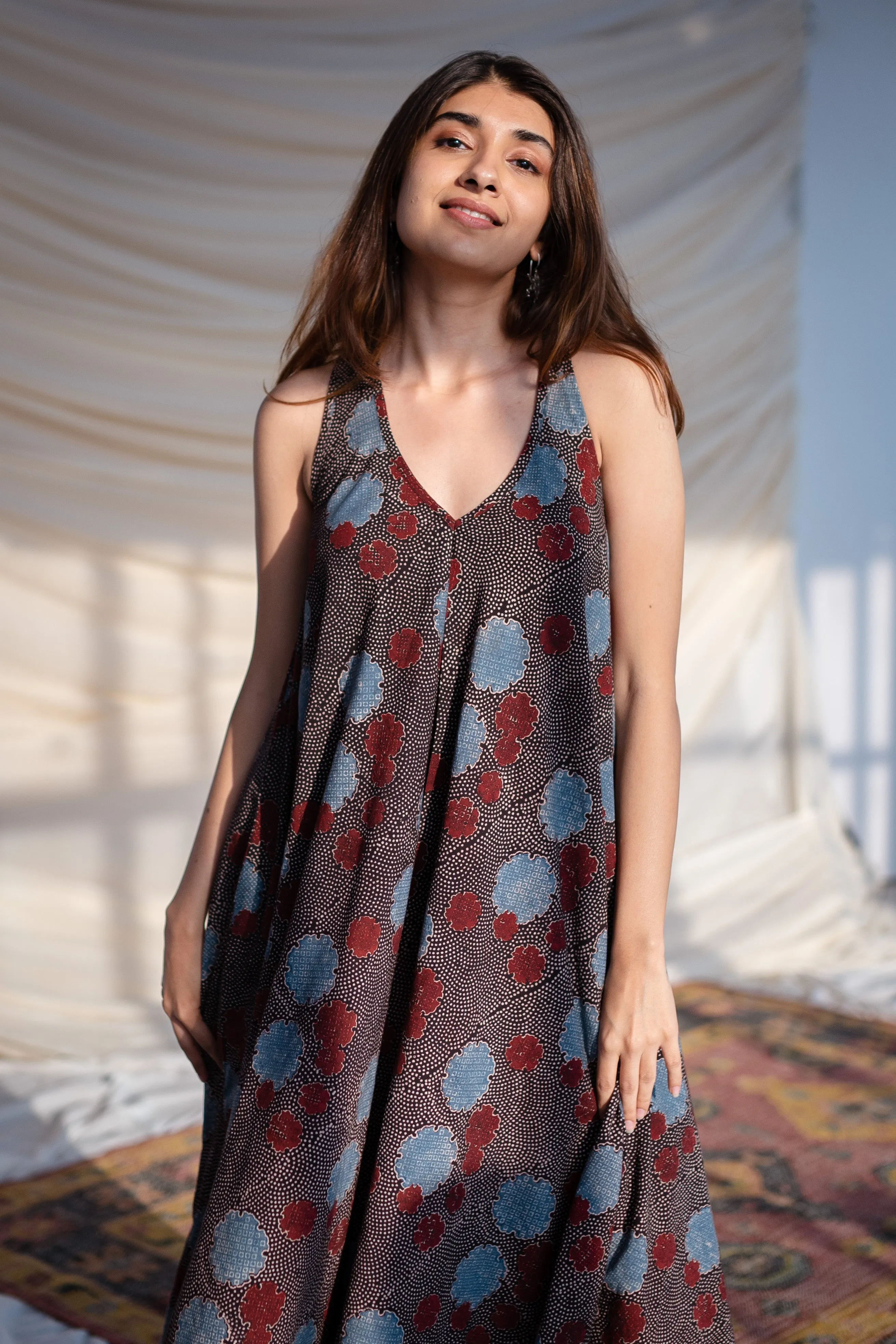 Ajrakh-Print Antara Cotton Dress
