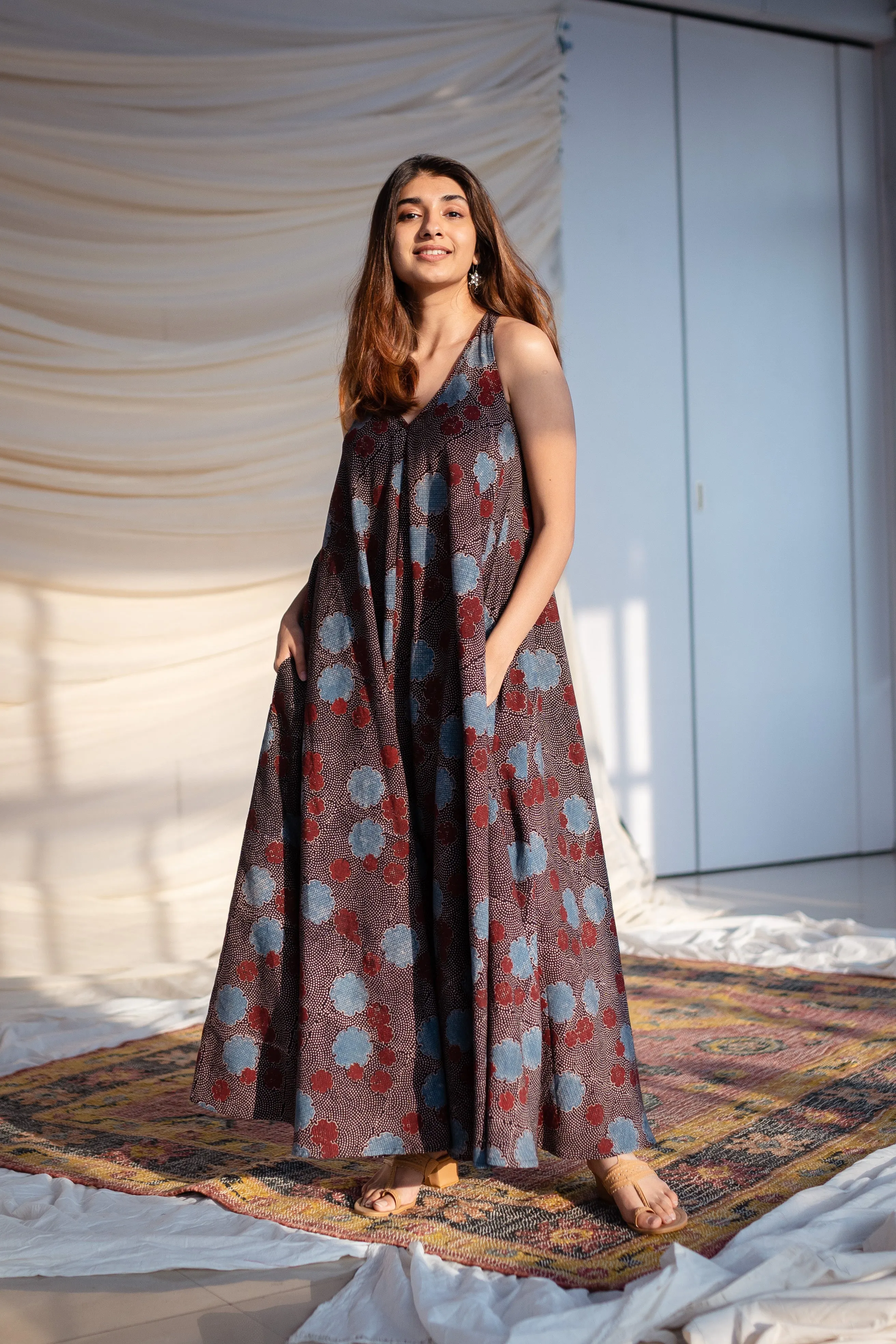 Ajrakh-Print Antara Cotton Dress