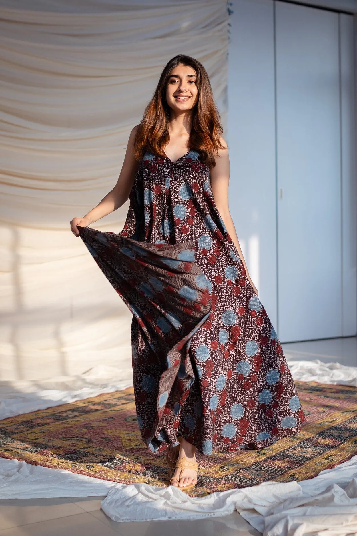 Ajrakh-Print Antara Cotton Dress