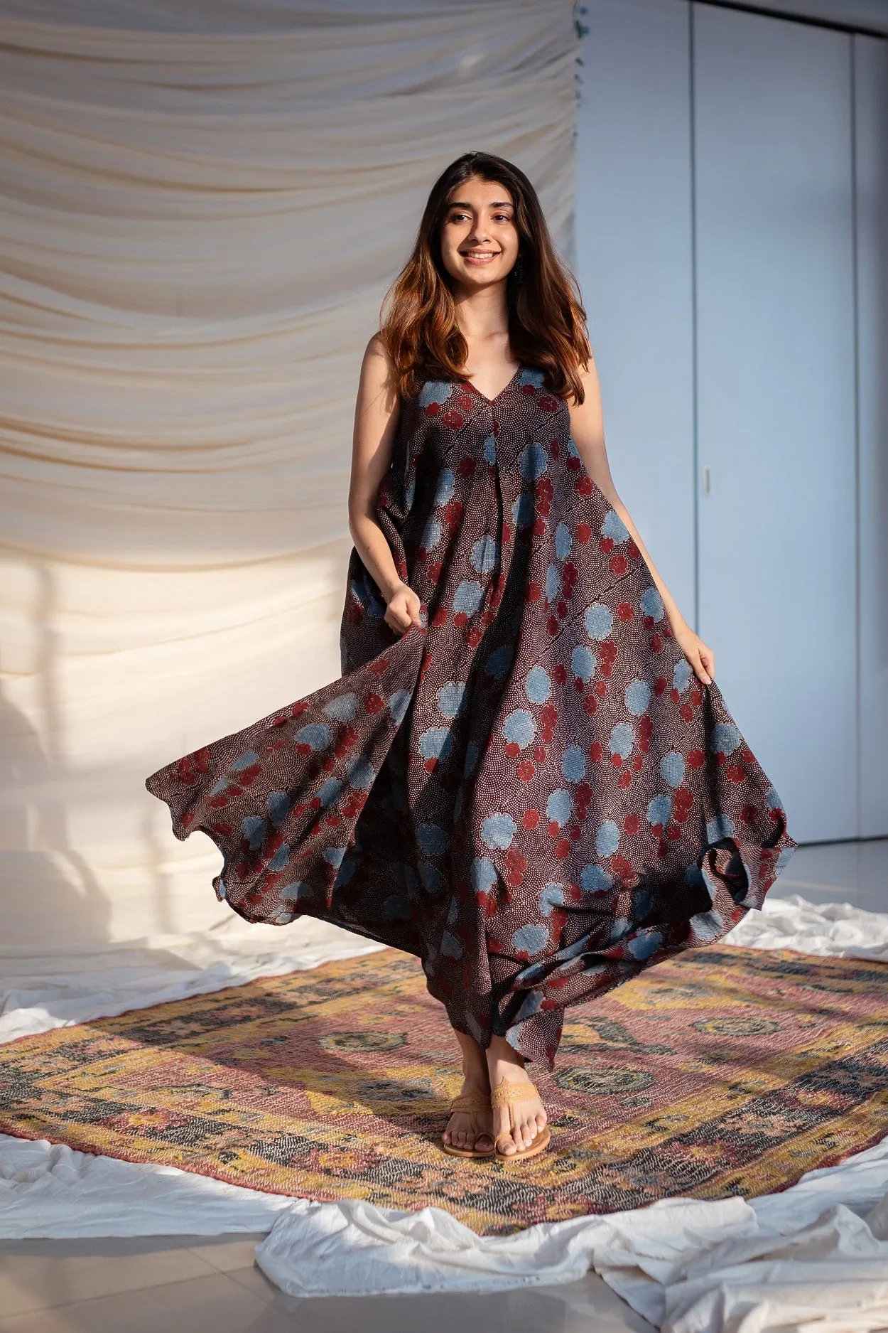 Ajrakh-Print Antara Cotton Dress
