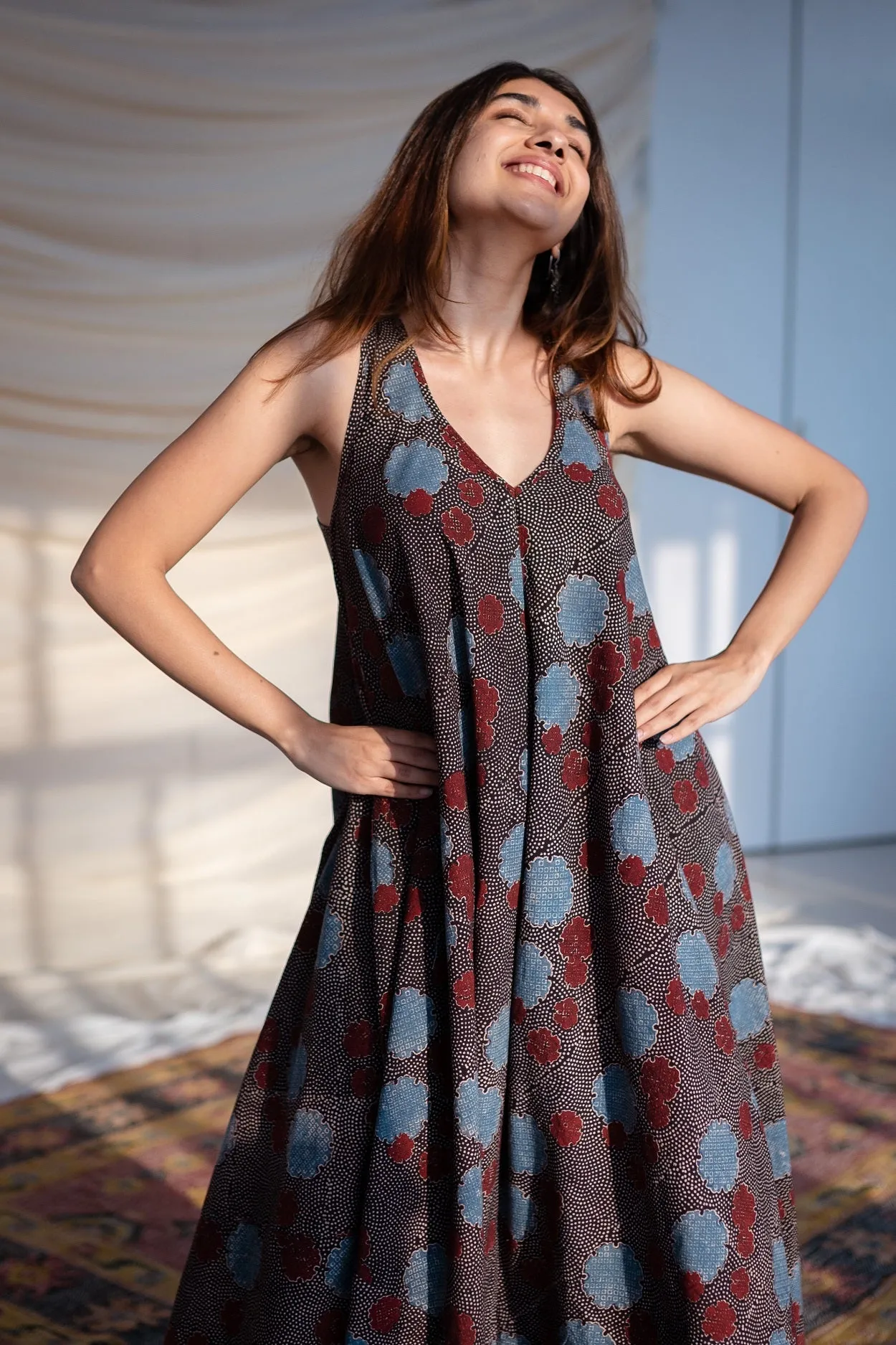 Ajrakh-Print Antara Cotton Dress