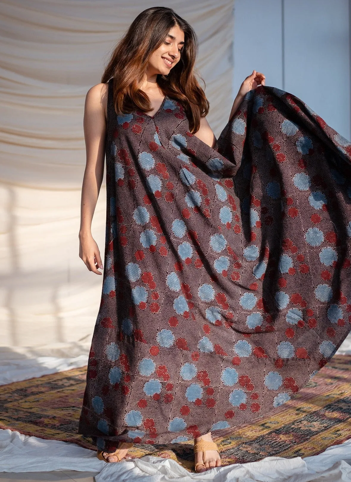 Ajrakh-Print Antara Cotton Dress