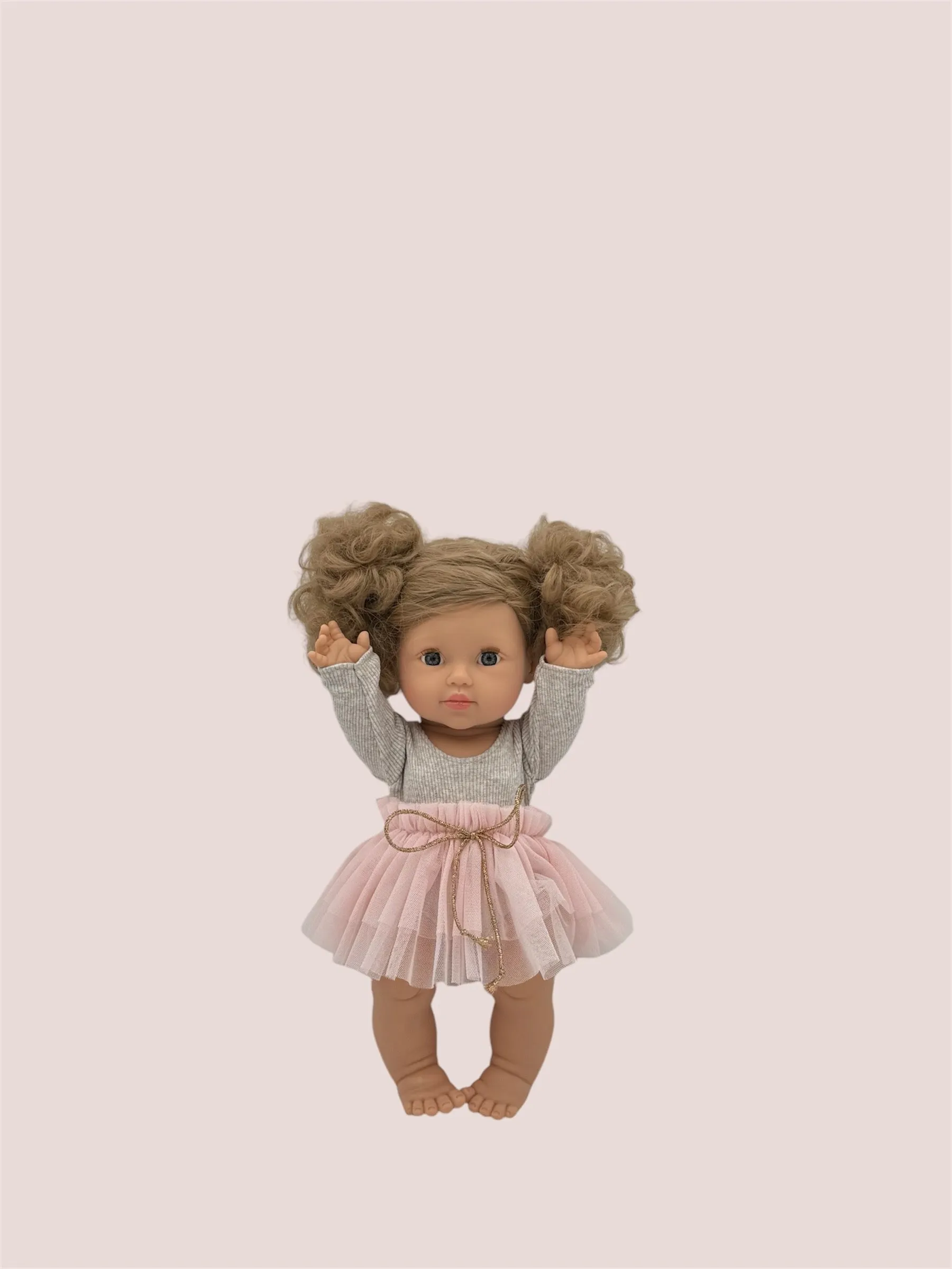Minikane Doll Clothes | Doll Tutu Bodysuit - Blush Champagne