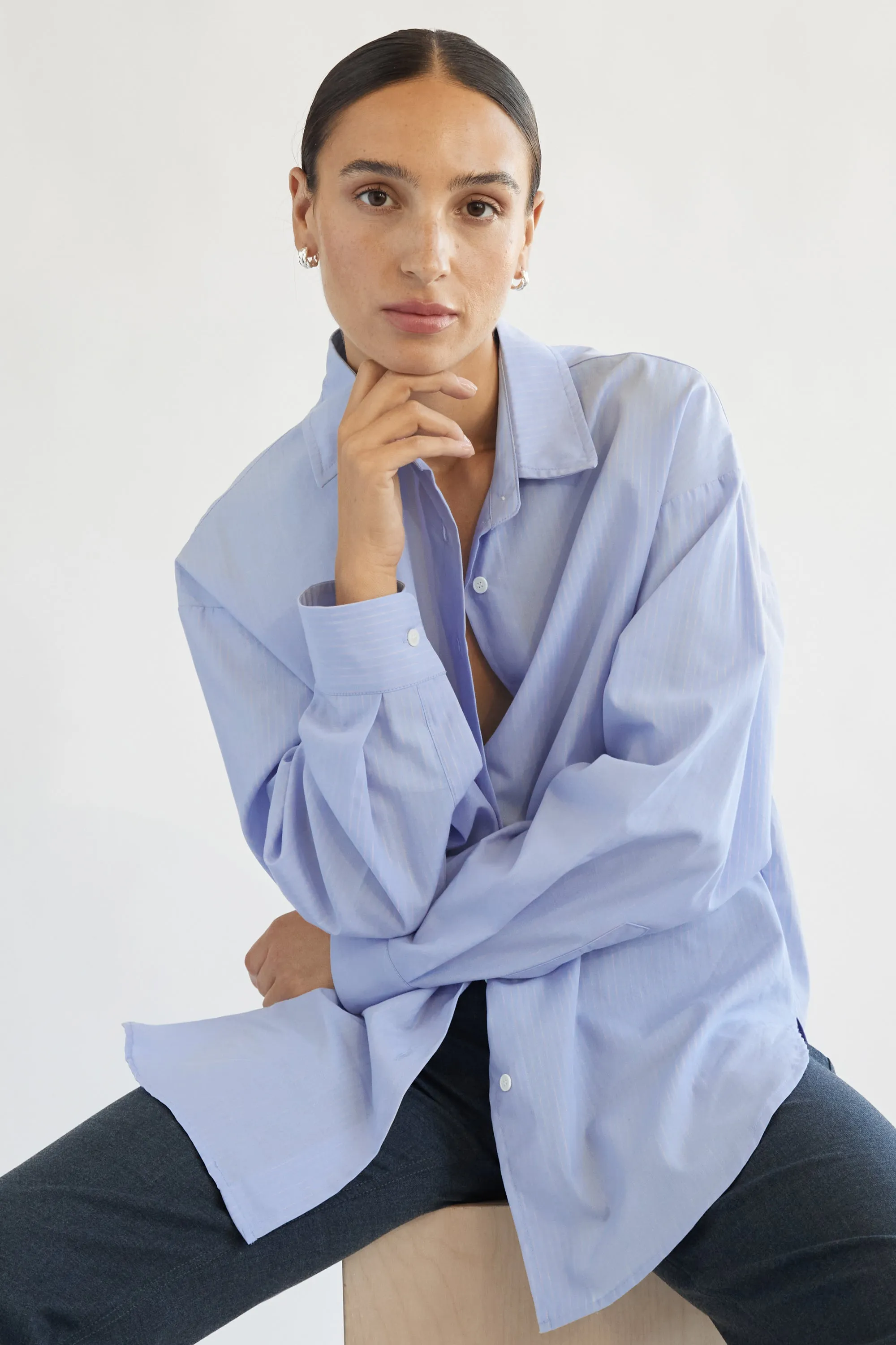 Premium Oversized Cotton Shirt with Enhanced Comfort Features